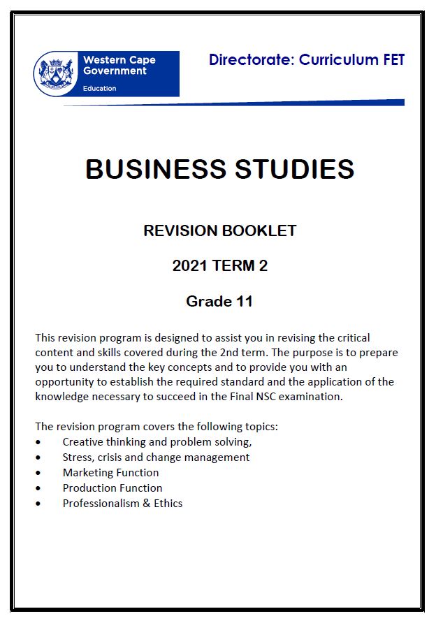 grade 11 business studies case study